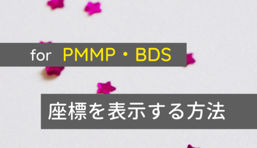 PMMP・BDS 座標を表示する方法